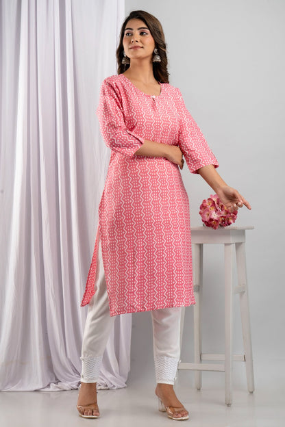 Women's Rayon Straight Printed Kurta Pant, Summer Kurta Pant Set