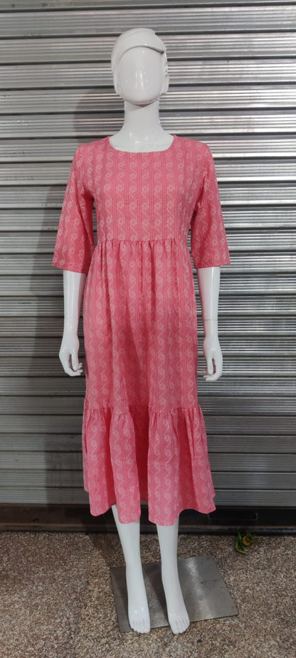 Fancy Party Wear Pink Printed Salwar Anarkali Gown Suit