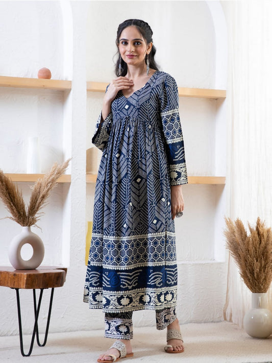 Handmade Salwar Suit Blue Salwar Kameez,  Perfect for Wedding Dress & Partywear Dress