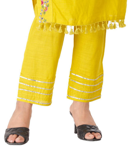 Yellow Salwar Kameez Suit Indian Kurti Palazzo Dupatta Wedding Special Kurta Pant